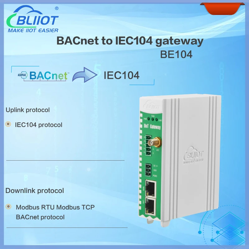 

Smart Building Power Monitoring Ethernet Wif BACnet MS/TP BACnet/IP to IEC 104 BMS Gateway