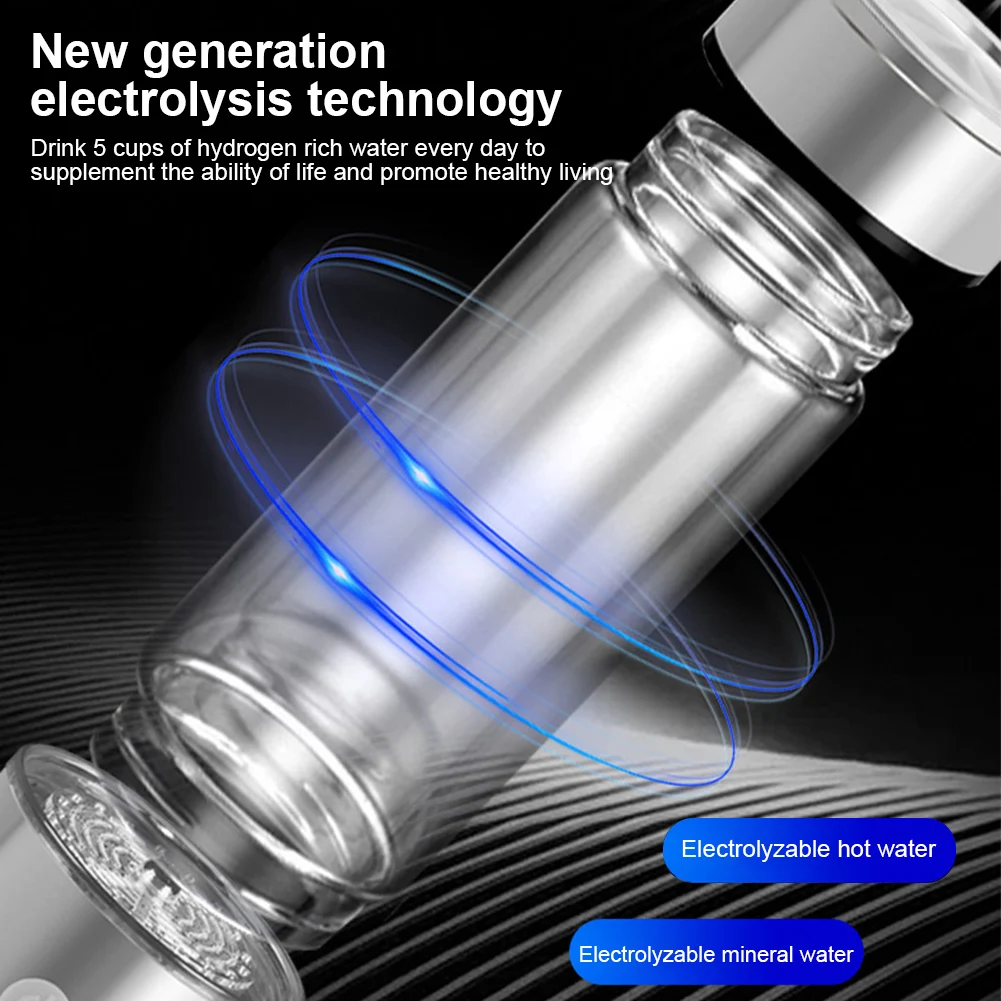 Hydrogen Water Generator Alkaline Maker USB Rechargeable Water Ionizer Bottle Super Antioxidant ORP Hydrogen-Rich Water Cup - Image 4