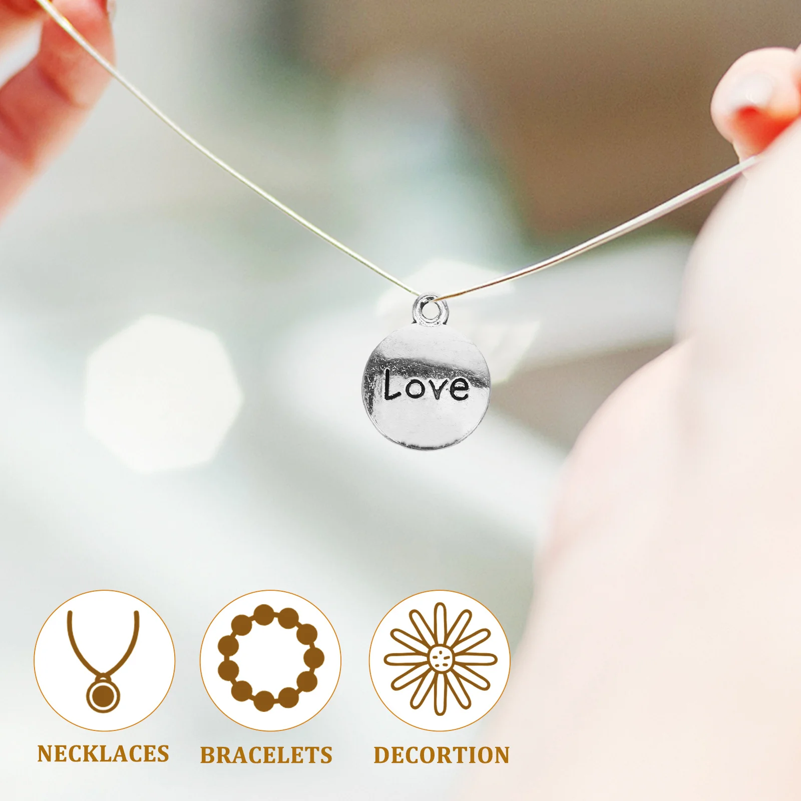 

100Pcs Alloy Word Letter Charms DIY Jewelry Making Pendants Necklace Bracelet Craft Supplies Graduation Charms Bulk