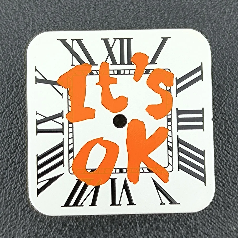 Nuevo reloj NH35 con esfera cuadrada, números romanos, logotipo personalizado, esfera de reloj para hombre compatible con accesorios de reloj de movimiento NH35