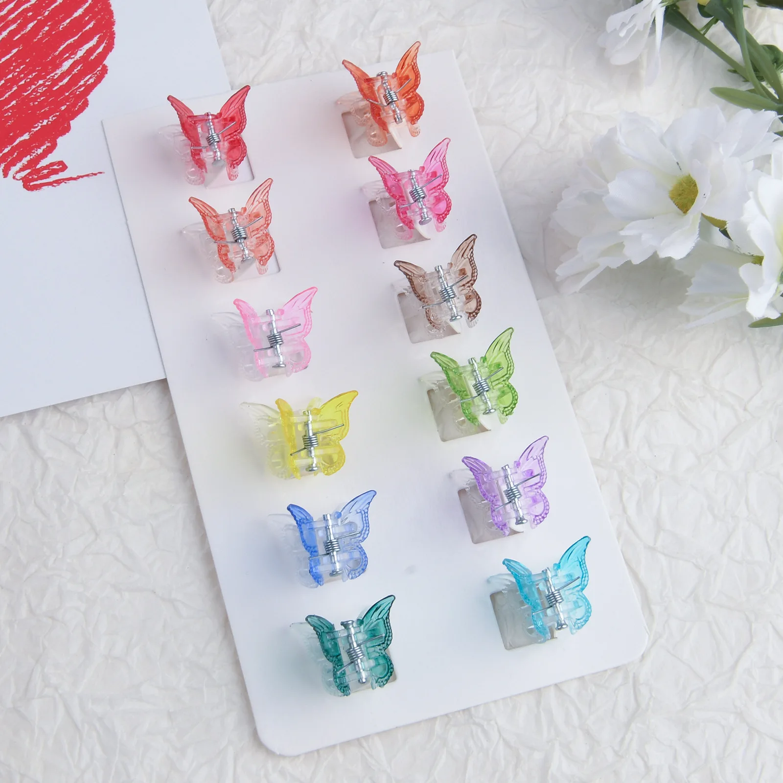 10/12/48Pcs Colorful Butterfly Hair Clip Claw Barrettes Mini Clamps Jaw Hairpin Hair Styling Accessories Tool for Women Girls