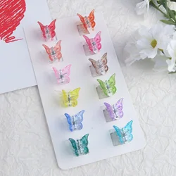 10/12/48Pcs Colorful Butterfly Hair Clip Claw Barrettes Mini Clamps Jaw Hairpin Hair Styling Accessories Tool for Women Girls