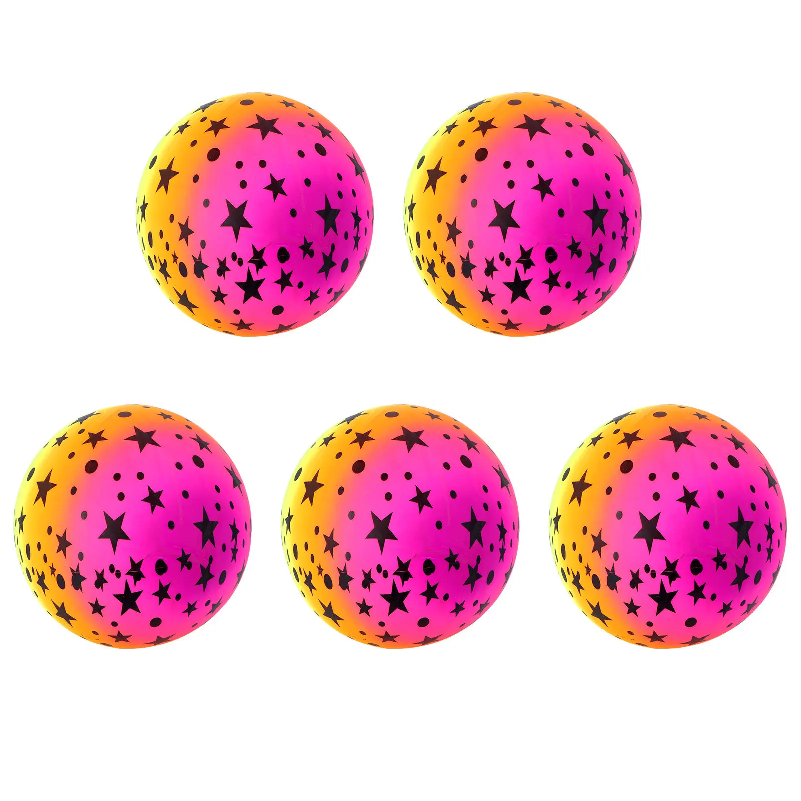 5 stuks regenboogbal felle kleur verdikte elastische strandbal voor kinderen vangen gooien vaardigheidstraining buiten indoor spel spelen
