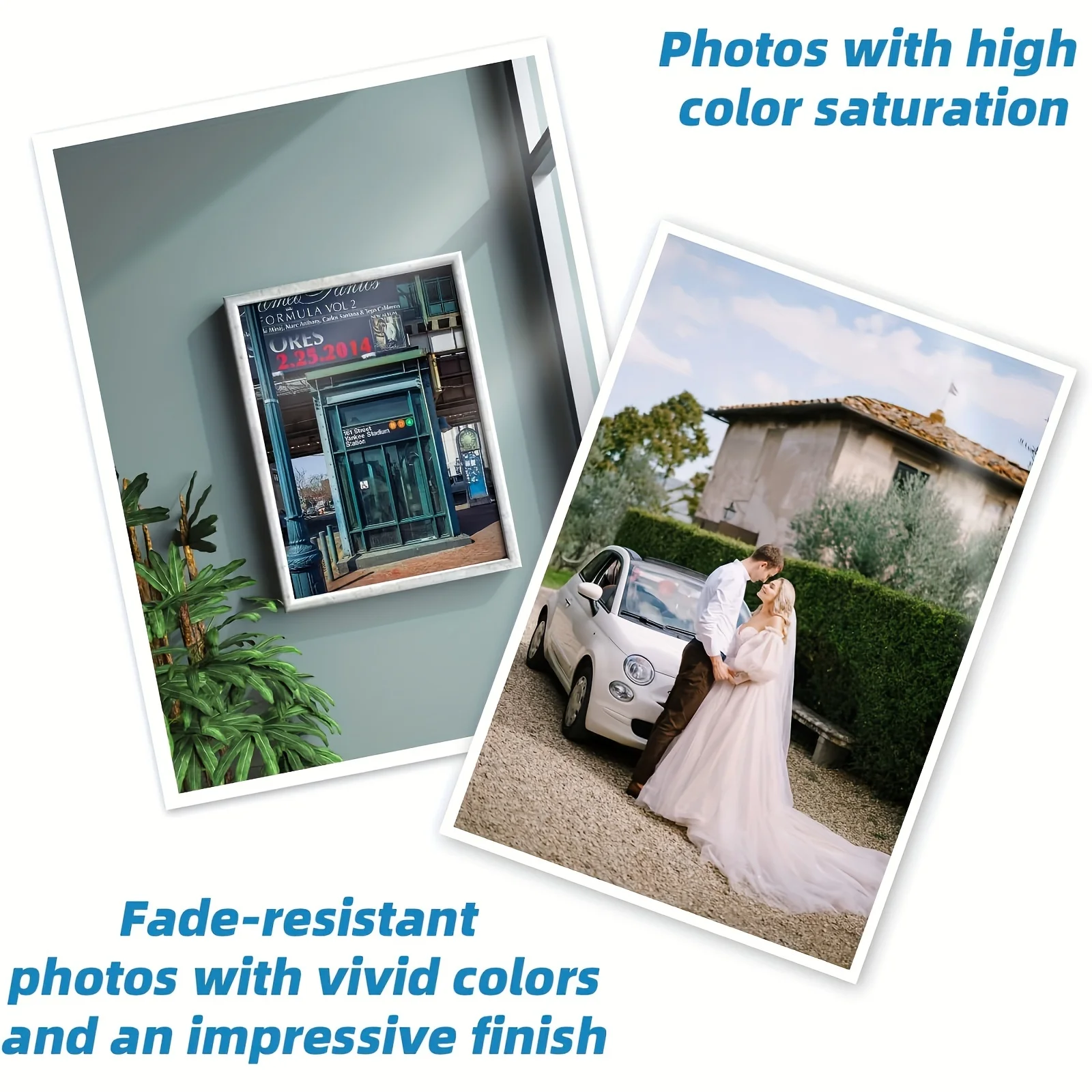 ESHANG Size A4 50 Sheets 120G Double Sided Photo Paper High Glossy Photographic Paper Compatible with Inkjet Printe