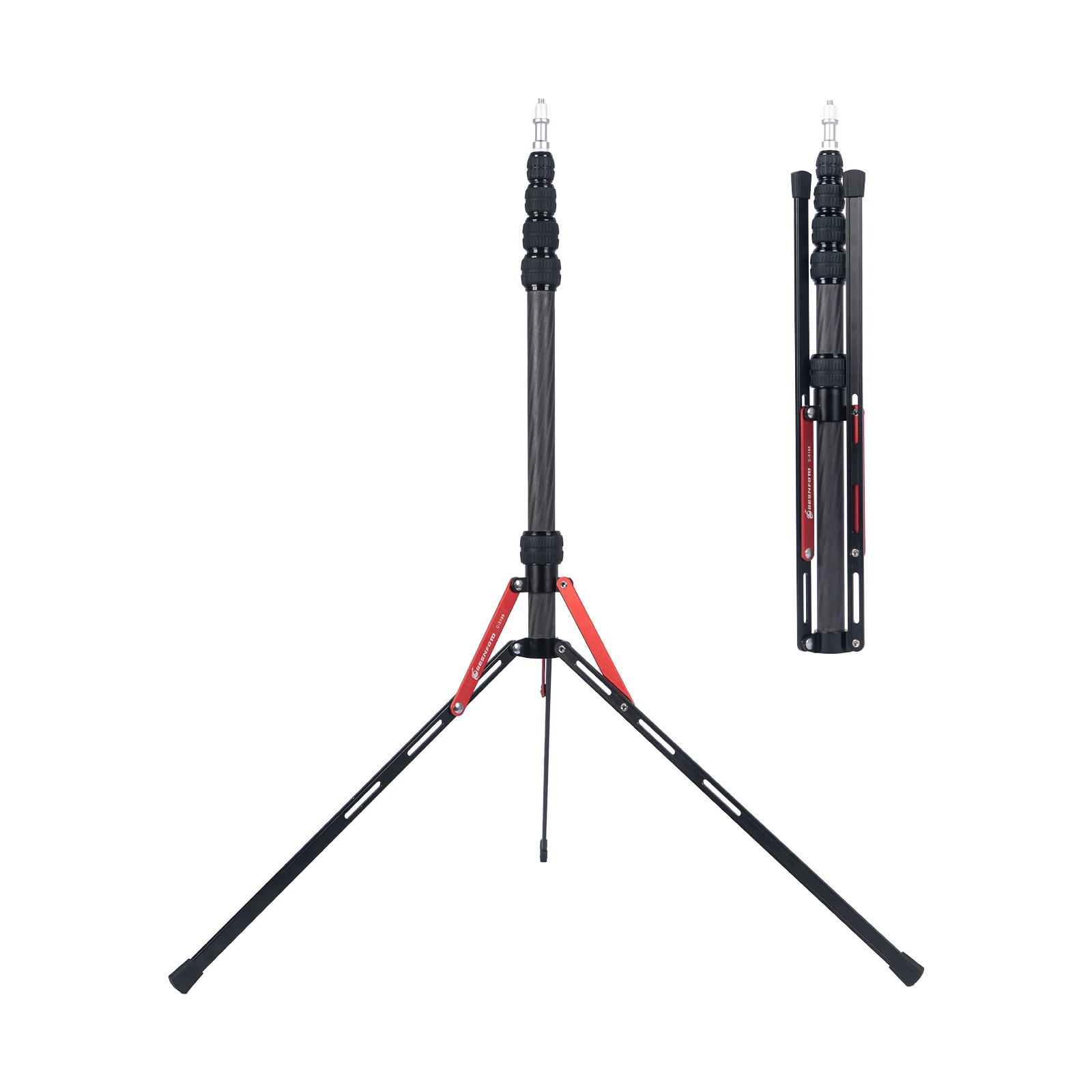 besnfoto-carbon-fiber-light-stand-portable-photography-tripod-89-inch-adjustable-compact-stand-for-cob-light-softbox-flash