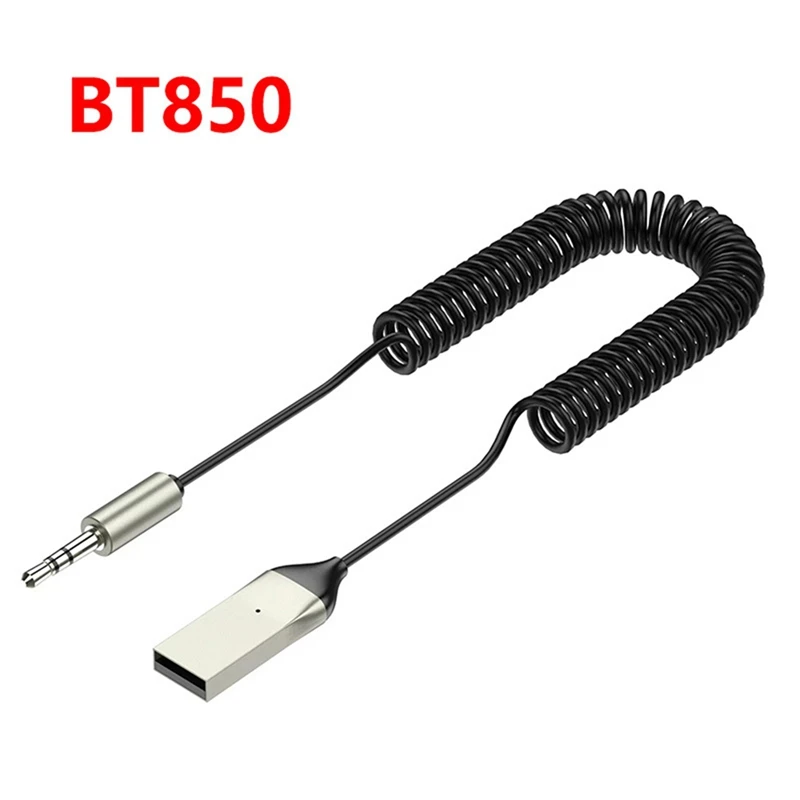 10Pcs Bluetooth Audio Receiver Dongle USB To 3.5Mm Jack Car Audio Auxiliary  Hands-Free Car Speaker