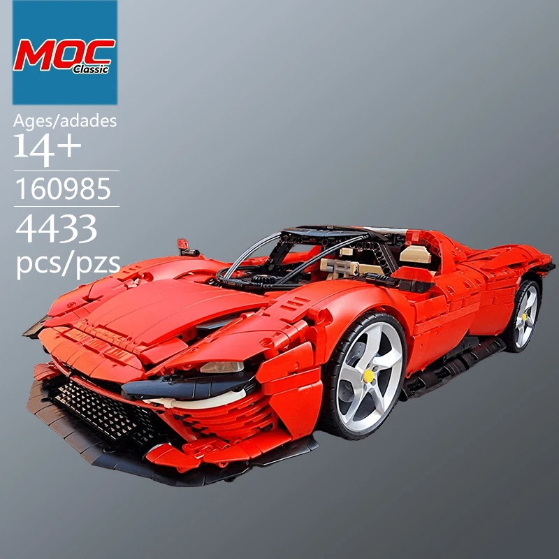 Specially Customized MOC Luxury Sports Car SP3 Technic Building Block Model - Classic Recreated - Trendy Educational Toys& Gifts