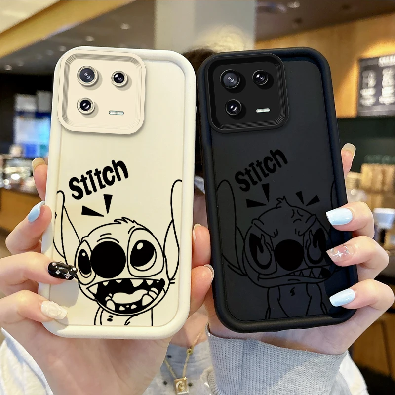 

New Cute Disney Stitch Cartoon Phone Soft Case For XiaoMi 14 13 12 11T Pro 13 12 11 Lite Poco F6 F5 X5 X3 Pro TPU Silicone Cover