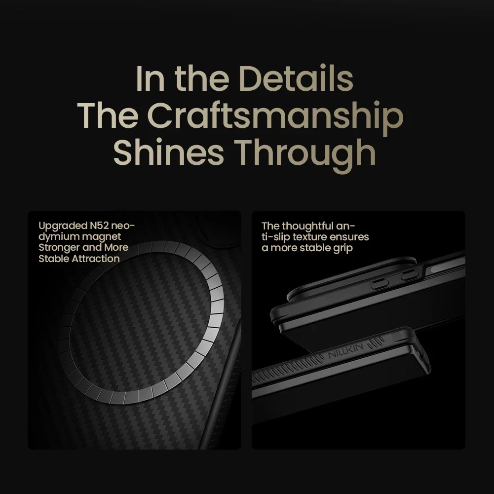 

Чехол NILLKIN Magsafe из арамидного волокна для Samsung Galaxy Z Fold 7 5G, задняя крышка с магнитной зарядкой, противоударный для Samsung Fold 7