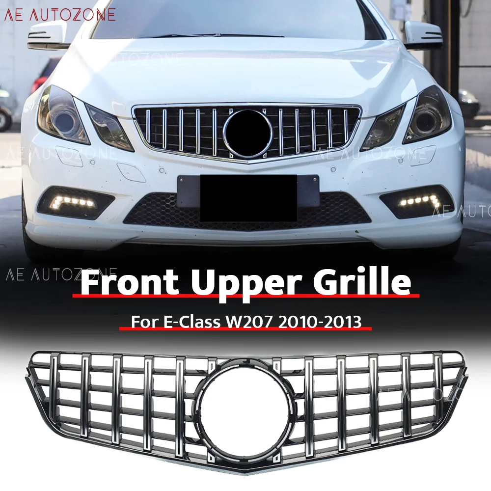 

Chrome Silver Front Bumper Grille For E-Class C207 W207 A207 Coupe Cabrio Pre Facelift 2010-2013 E250 E300 E350