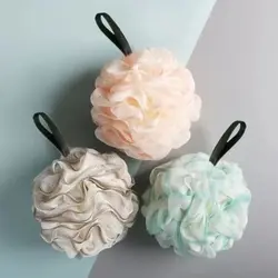 3pcs Gradient Bath Ball For Women Super Soft Bath Flower Bath Ball For Back Rub Cute High-end Bath Ball Bath Bubble Maker