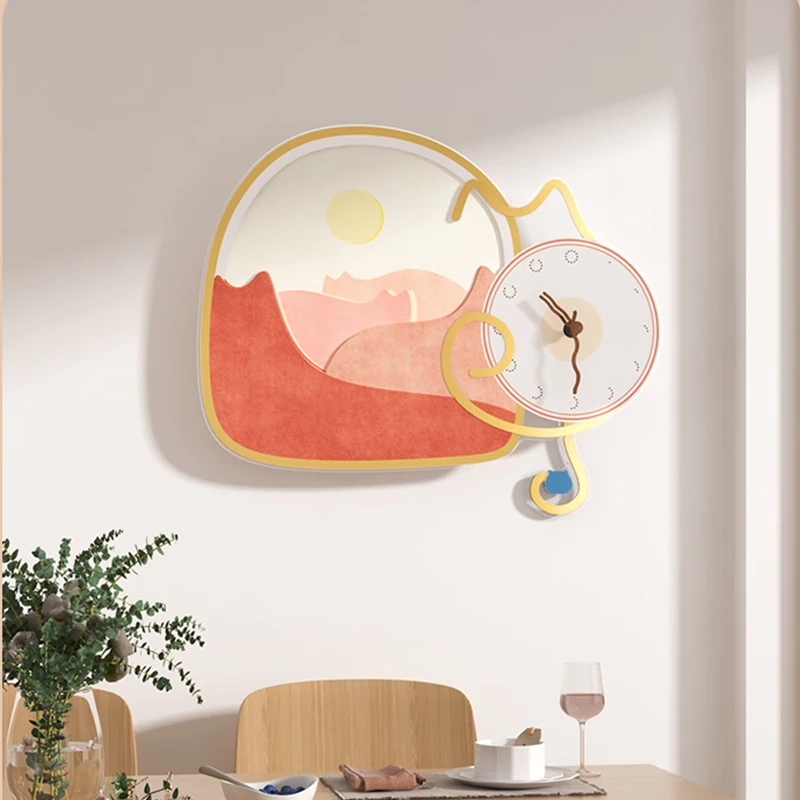 Pêndulo acrílico relógios de parede moderna sala estar bonito diversão fantasia silencioso relógio parede crianças quarto relogio de parede decoração casa