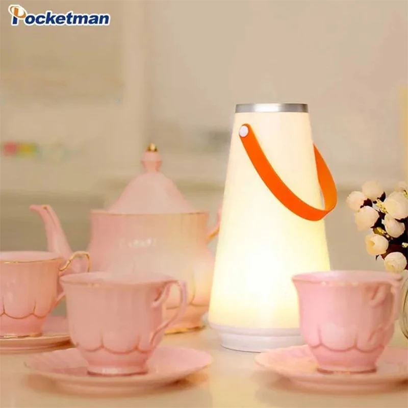Portable LED Home Night Light Table Lamp USB Rechargeable Touch Switch Outdoor Camping Emergency Lantern