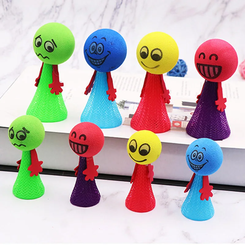 5Pcs Plastic Doll Funny Toy Children Toys Random Multicolor Kids Baby Creative Gift Jump Bounce Elf Party Birthday Fly Man