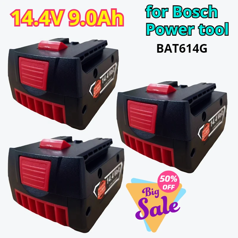 

14,4 В 6,0 Ач-9,0 Ач аккумуляторная батарея для GBH GDR GSR 1080 DDS180 BAT614G Сменная литий-ионная батарея для электроинструмента Bosch
