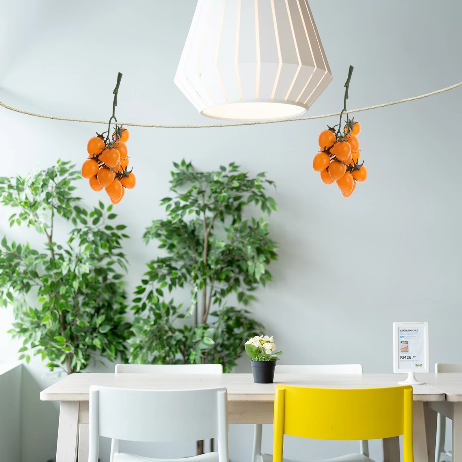 

3Pcs Simulation Cherry Tomatoes Realistic Plastic Fruit Lifelike Artificial Tomato Kitchen Party Wedding Photography Props Home