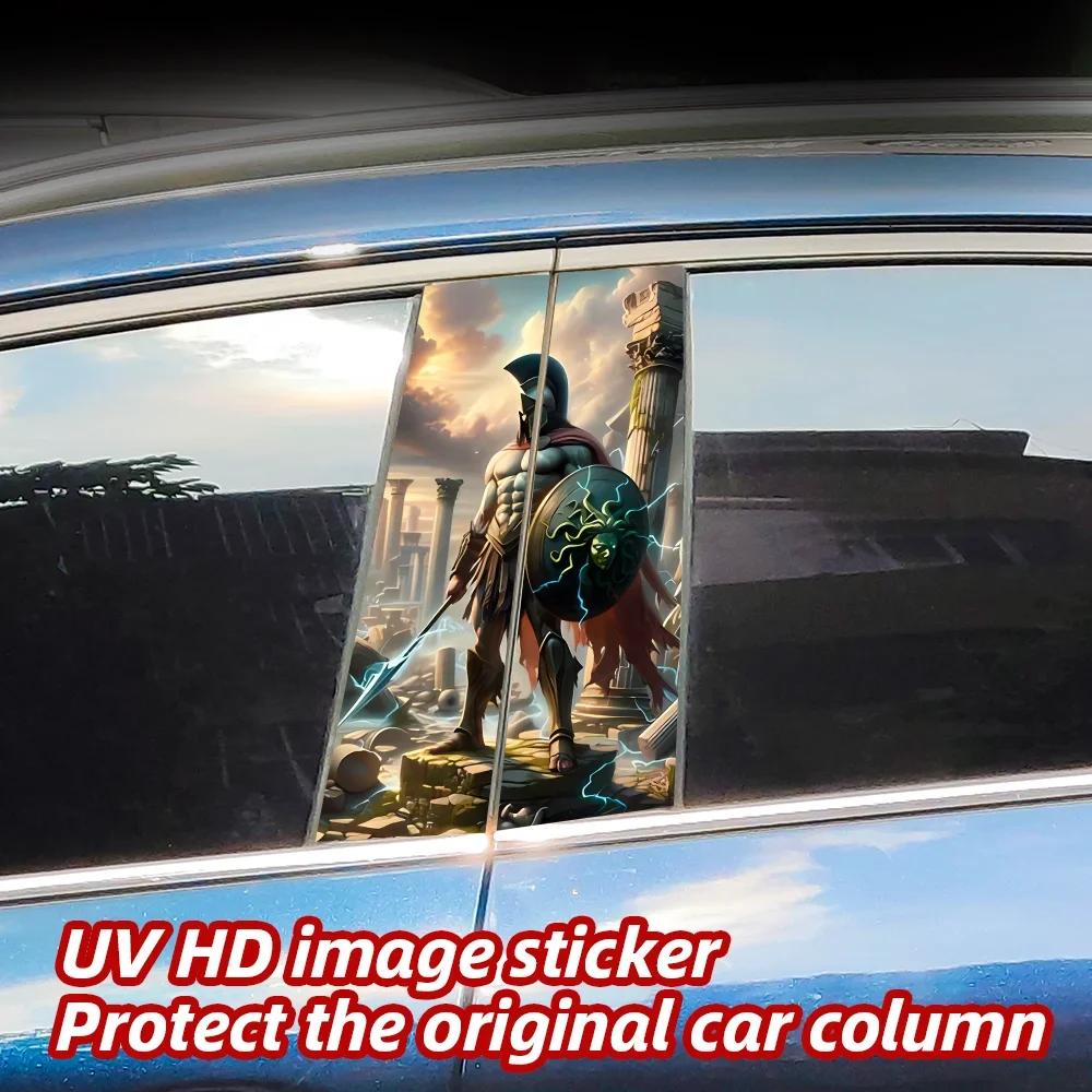 

Spartan Car Stickers Auto B Pillar Waterproof Sunscreen Decoration Cover Scratches Car Doors Pillar Vinyl Decals Accessories