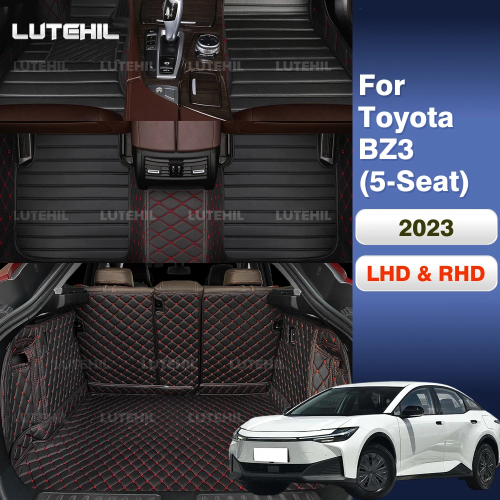 Car Floor Mats For Toyota BZ3 (5-Seat) 2023 Trunk mat Cargo Liner Protection Carpet Custom Floor Liners Accessories
