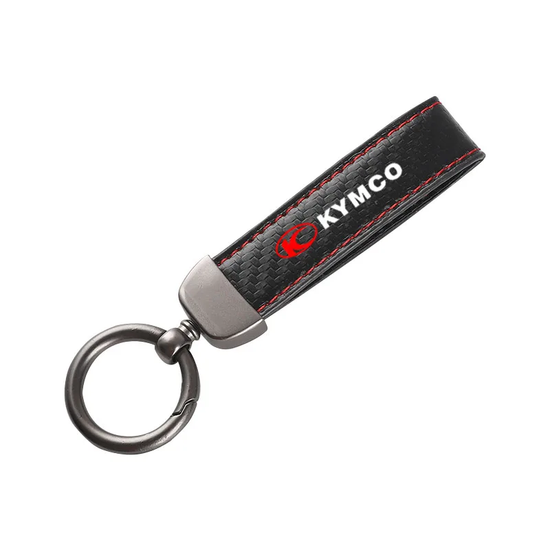 High-Grade Carbon Fiber Motorcycle Keychain Holder Keyring for KYMCO Xciting 250 300 400 AK550 CT250 CT300 S400 DOWNTOWN view 6
