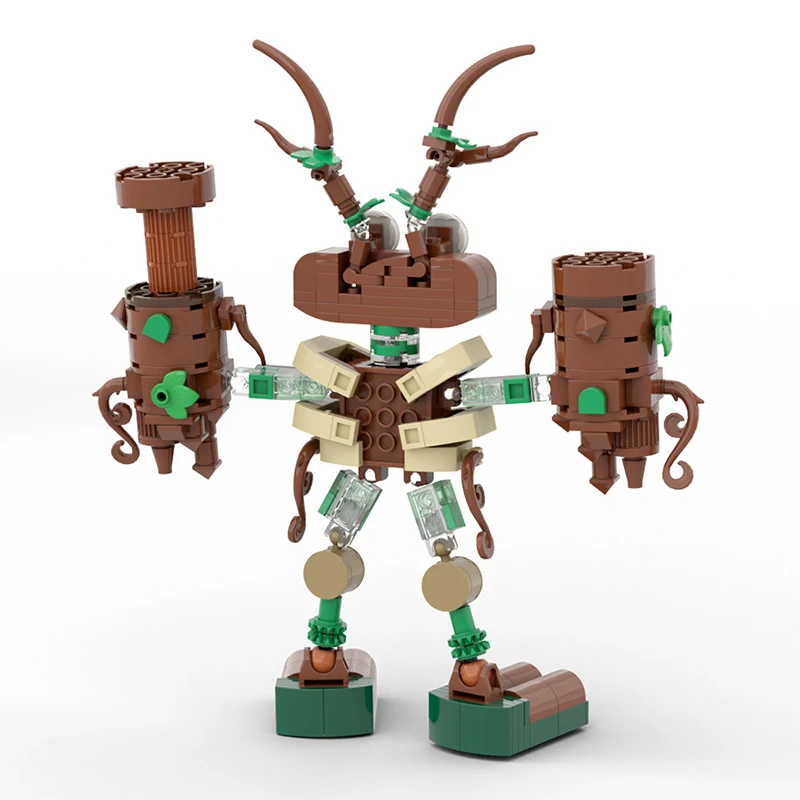 Buildmoc Mijn Zingende Monsters Wubbox Bouwstenen Set Hout Robot Koor Mecha Bakstenen Spel Idee Speelgoed Kinderen Kind Verjaardagscadeau