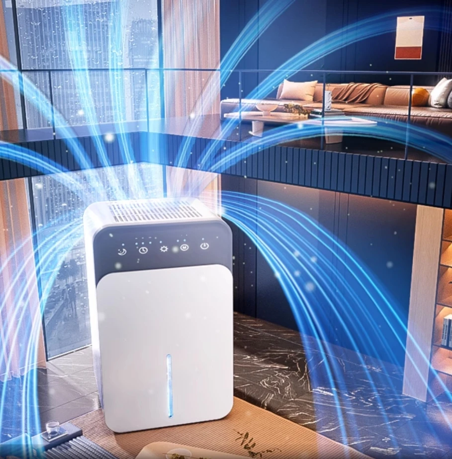 Deshumidificador Deshumidificador silencioso para el hogar Absorción de humedad interior y eliminación de humedad Pequeño purificador de aire Artefacto de secado