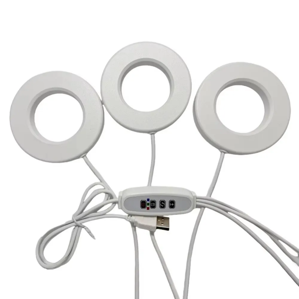 10 Dimming Levels Hanging LED Plant Light Adjustable 3/9/12H Timer Under Cabinet Plant Lamp 1/2/3/4 Head Full Spectrum