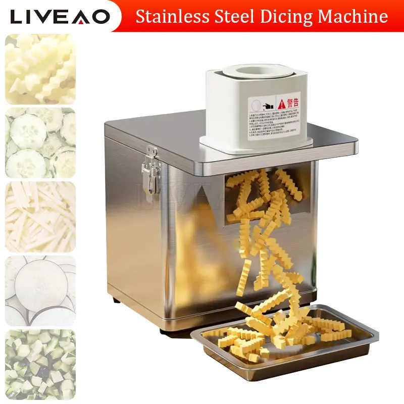 

Potato Cutter Shredder Crinkle Potato Carrot Shredding Machine Wave Strip Potato Cutting Machine