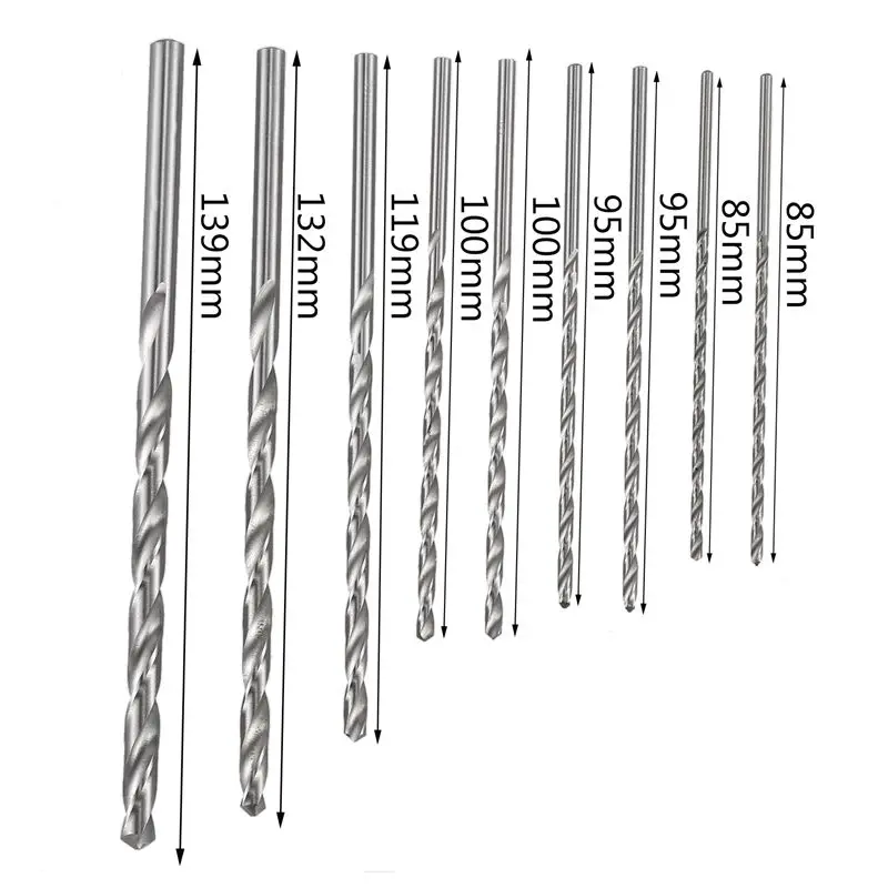 A98E-EXTRA LANGE HSS-BOORBITS 2 mm 2,5 mm 3 mm 4 mm 5 mm 6 mm SET