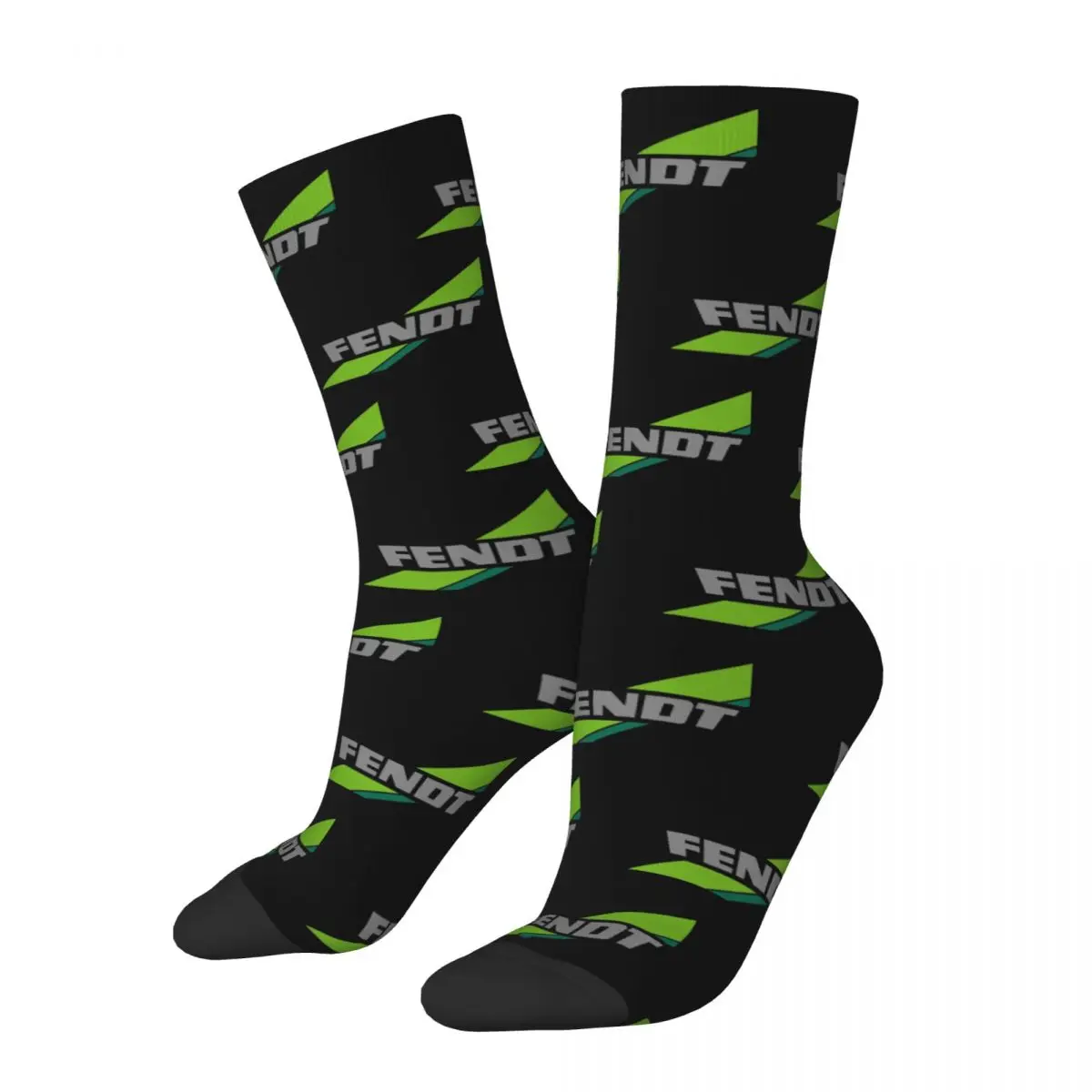 Funny Tractor Fendts Logo Football Socks Polyester Long Socks for Women Men Non-slip