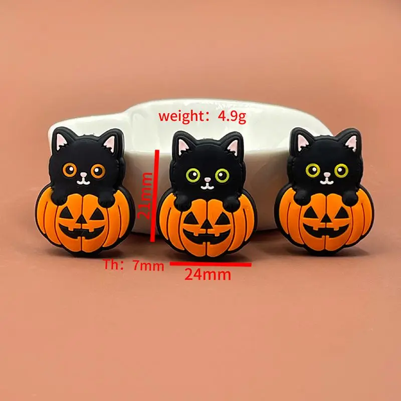 5/10/Pcs New Focal Silicone Beads Cat Stereo Bat Animals Shape For Jewelry Making DIY Pen KeyChain Bracelet Necklace Accessories