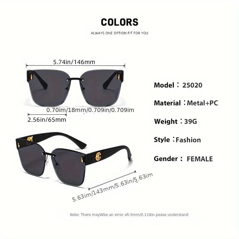 1pcs Fashionable new high-end women's sunglasses gradient color large frame UV resistant sunglasses to modify face shape image 6