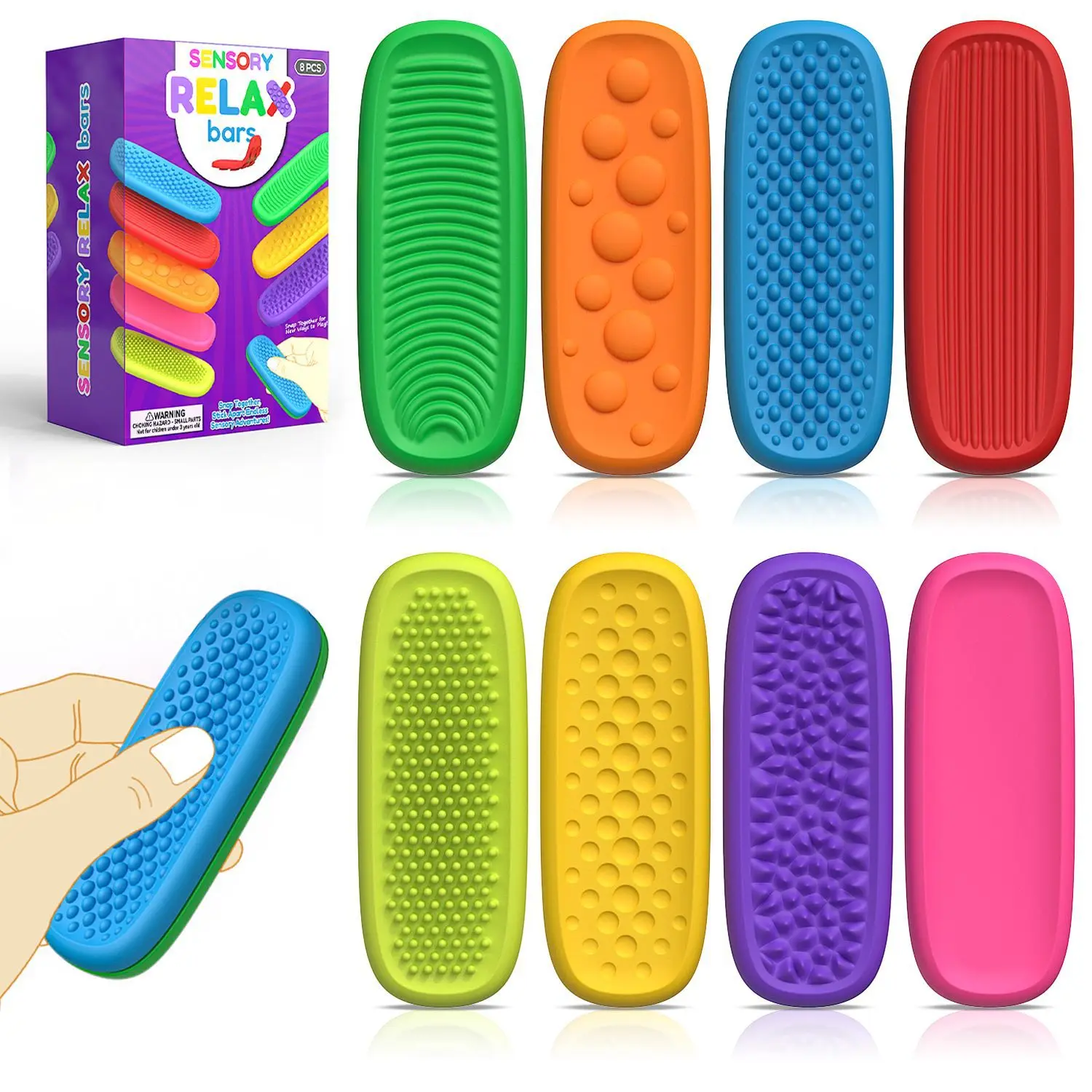 

8 шт., игрушки-непоседы, мягкая текстура, аутистическая детская силиконовая сенсорная игрушка для снятия стресса, камень для снятия стресса