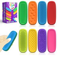 8pcs Fidget Toys Soft Texture Autistic Children's Silicone Sensory Stress Relieving Toy Stress Relieving Stone
