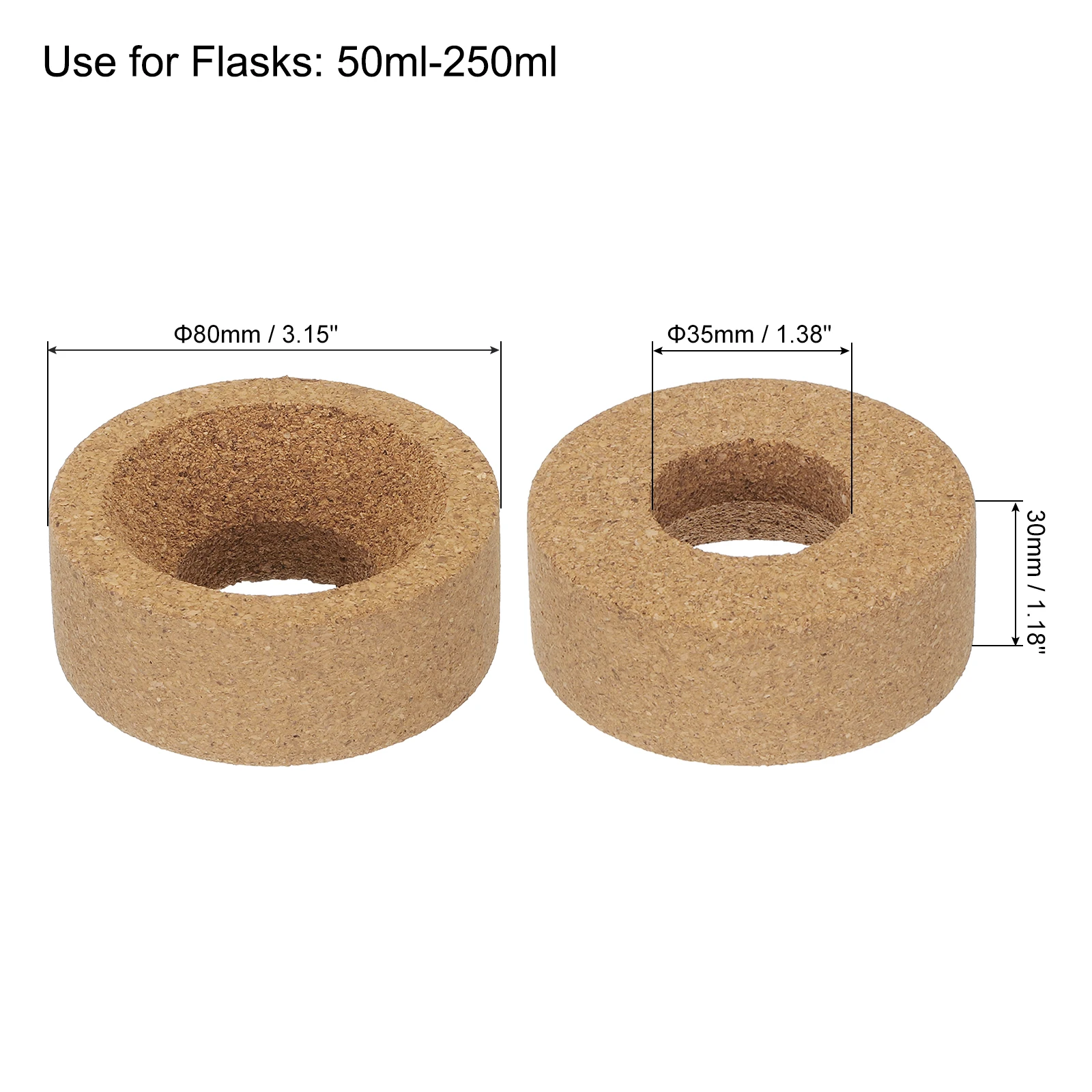 4Pcs Laboratory Flask Cork Stand Support Holder 80mm Diameter Round Bottom Holder for 50ml-250ml Flasks Flask Pad for Support