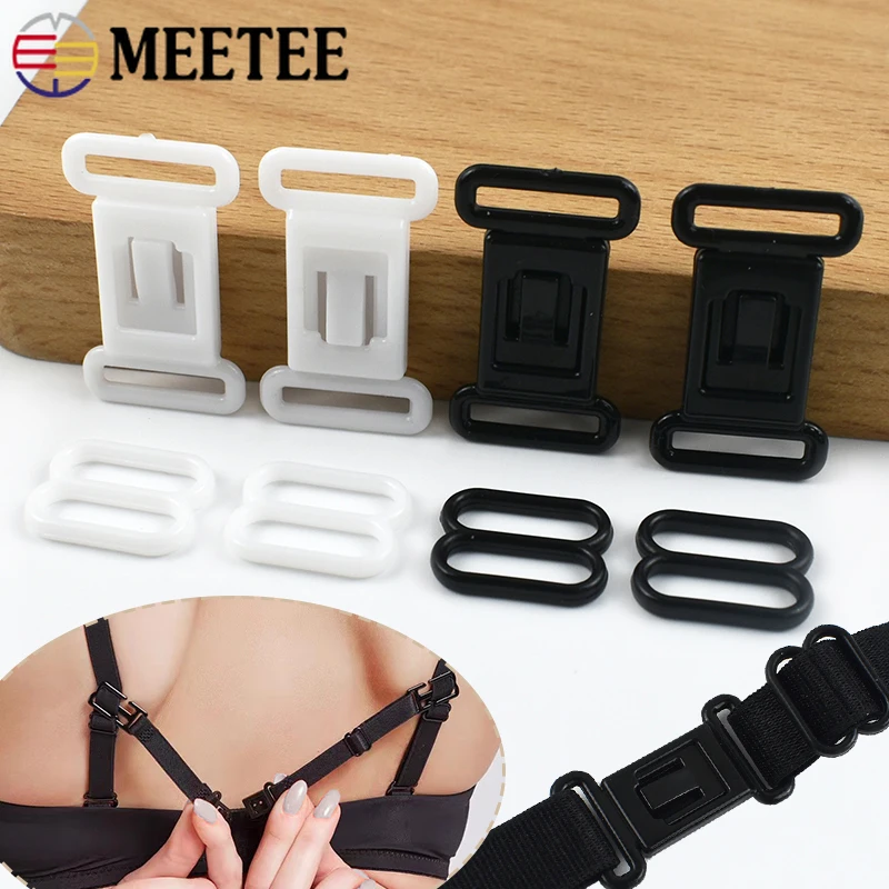 

50/100Sets 12.5mm Plastic Underwear Shoulder Strap Buckle O Ring Adjust Hook for Bra Bow Tie Clip Closure Clasp Sewing Accessory