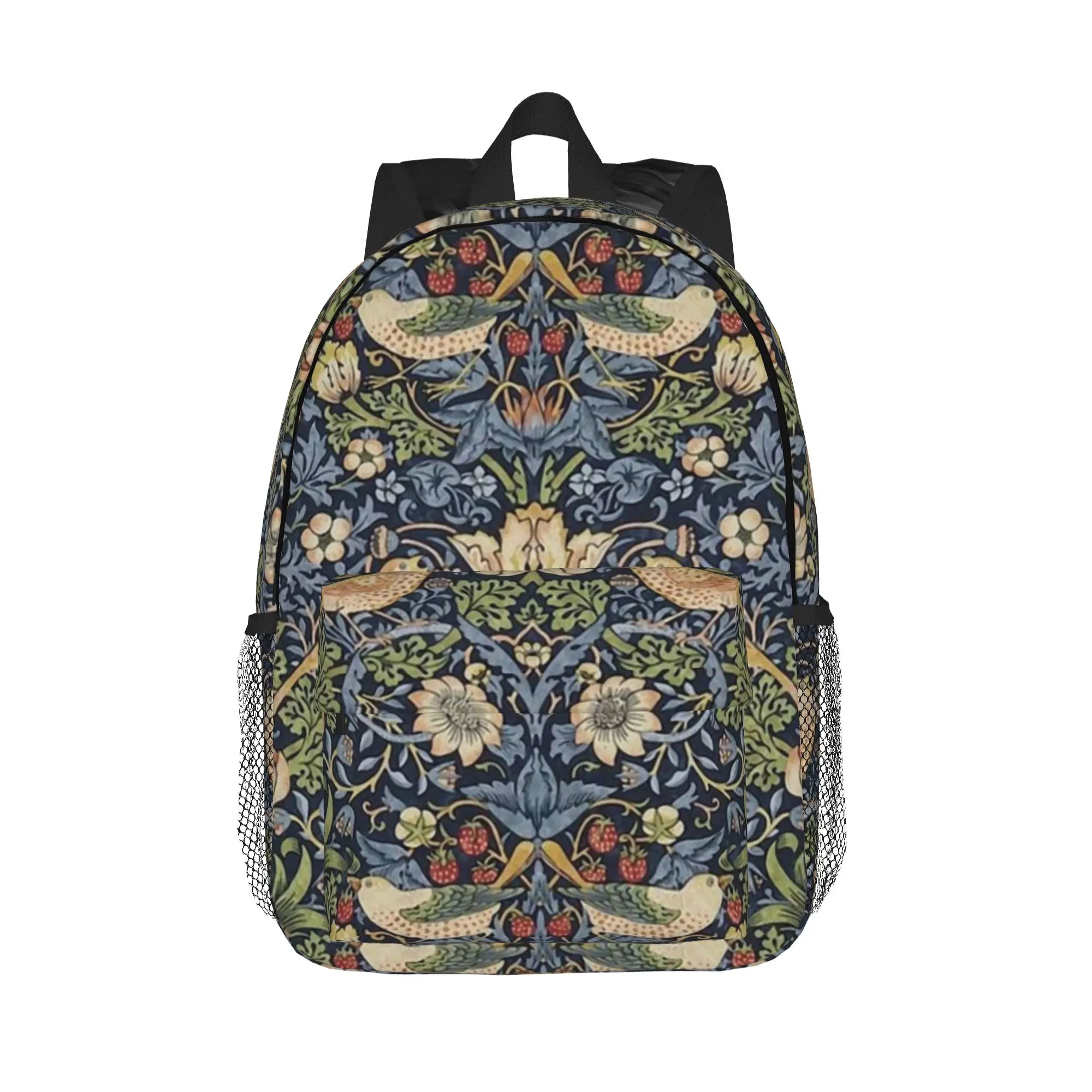 William Morris Strawberry Thief pattern Backpack Hot Sale Daypack Boys Girls BookBag Shoulder Bags for Men Women School Bag