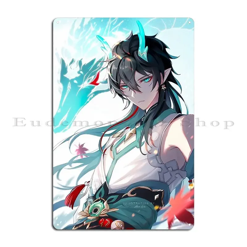 Honkai Star Rail Danheng Imbibitor Lunae Metal Plaque Poster Wall Decor Create Create Cinema Wall Cave Tin Sign Poster
