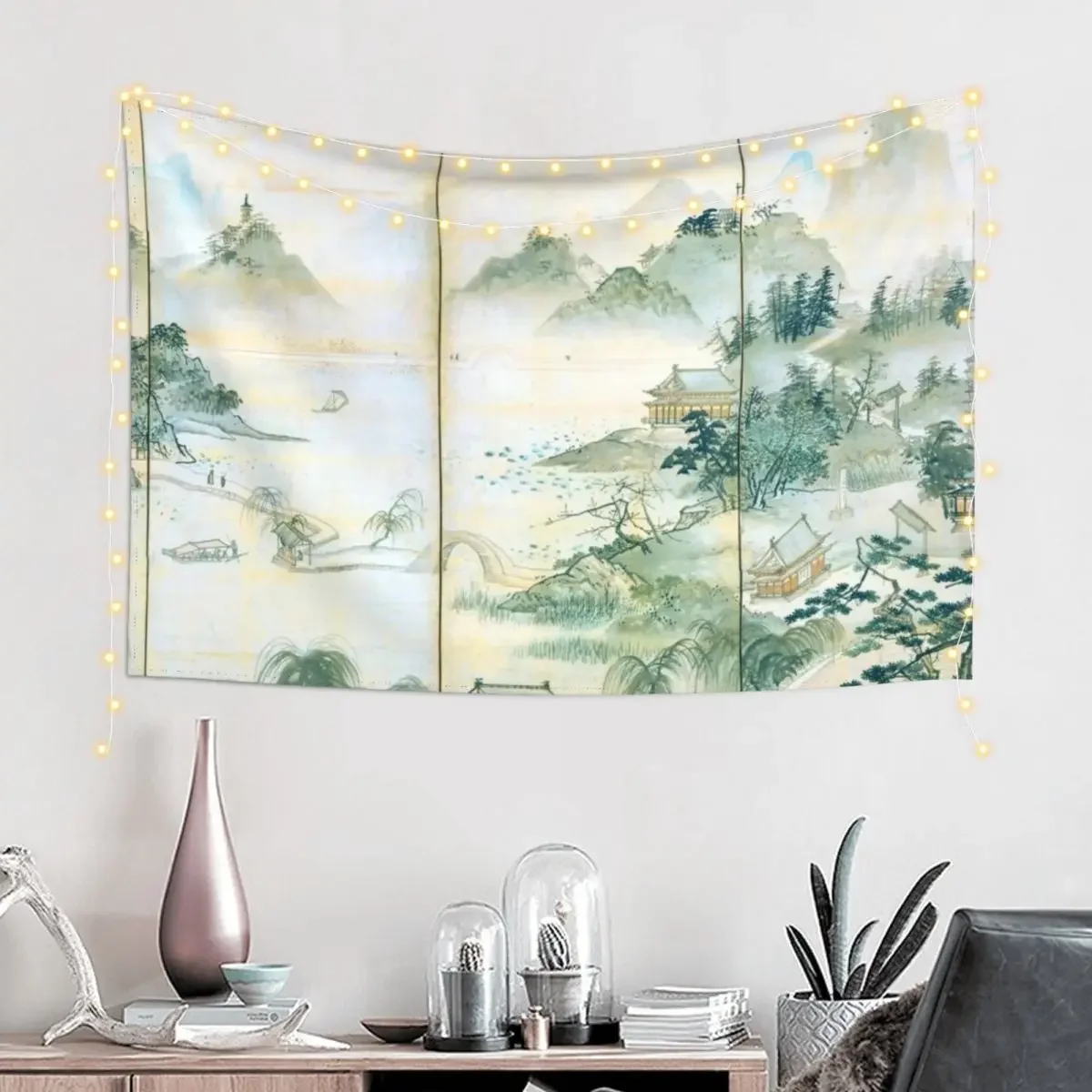 View of West Lake (Restored Japanese Artwork) Tapestry Cute Room Things Wallpaper Tapestry