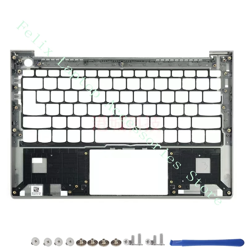 For the new Lenovo ThinkBook 13S G2 ITL ARE LCD Back Cover Silver Palm Cushion Bottom Cover Base Silver Grey