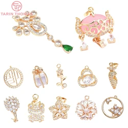 (7830) 24K Gold Color Brass Multiple Styles Pendants High Quality DIY Jewelry Making Findings Accessories