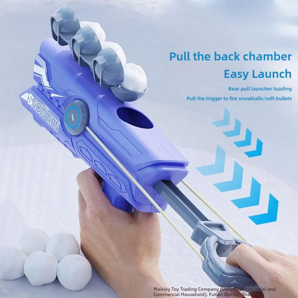 Sneeuwbal Launcher Gun Toy Cartoon Sneeuw Clip Klem Sneeuwbal Gereedschap Ouder-kind Winter Outdoor Interactie Spel Sport Speelgoed