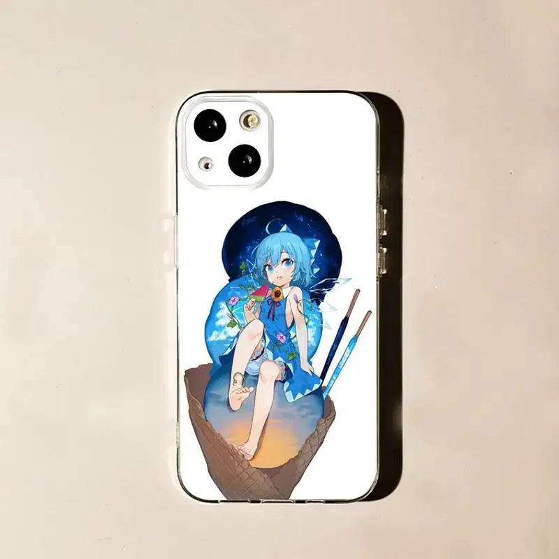 Touhou Project Cirno Cute Girl Phone Case For iPhone 11 12 Mini 13 14 15 Pro XS Max X 8 7 6s Plus 5 SE XR Transparent Shell