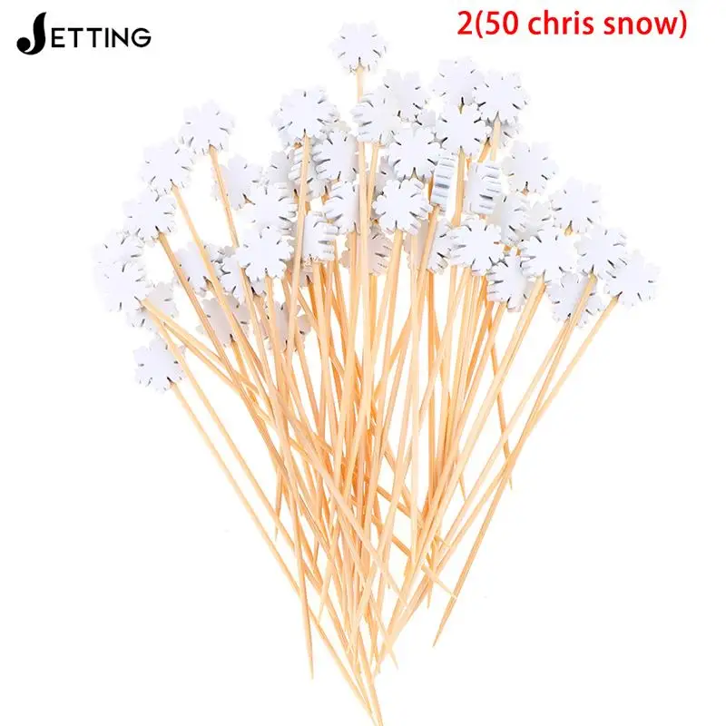 50/80/100pc Heart Disposable Bamboo Skewers Food Cocktail Picks Buffet Fruit Cupcake Fork Sticks Party Table Decoration Supplies