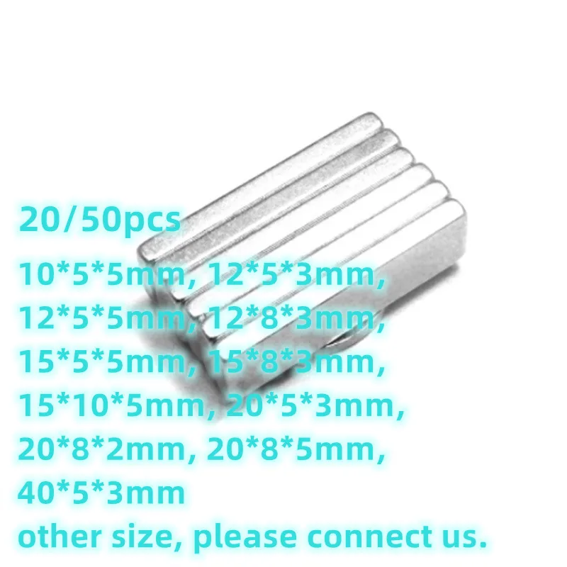 Block Neodymium Magnet Square Magnets N35 Powerful Cuboid NdFeB Strong Permanent Magnets