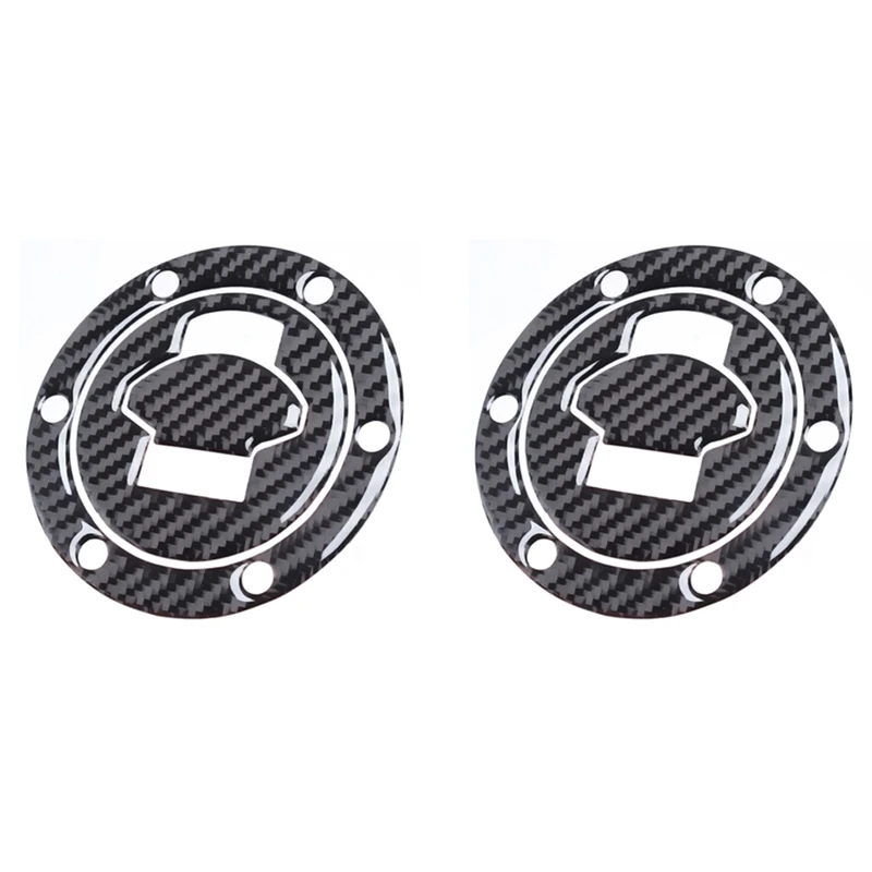 2X 3D Carbon Fiber Tank Gas Cap Pad Filler Cover Sticker Decals For BMW R1200RT K1200S F650 R1150 R/RS/GT/LT ALL