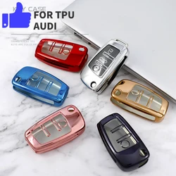 Transparent TPU Car Remote Key Case Cover for Audi A1 A3 A4 A5 Q3 Q7 C5 C6 8L 8P B6 B7 B8 RS3 TT 8V S3 RS Sline R8 S6