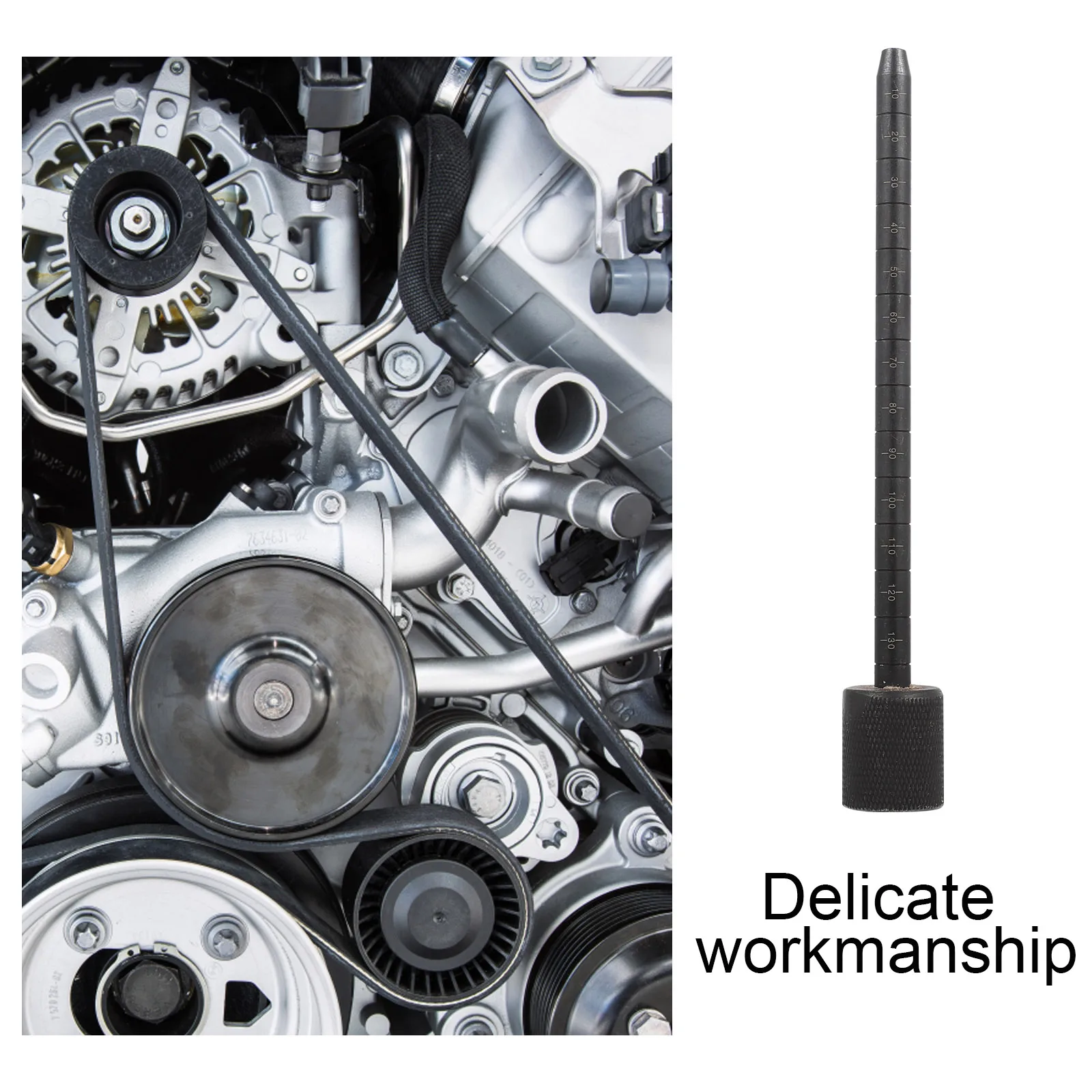 

Durable Steel Transmission Oil Pan Corrosion Resistant Black Surface Precision Scale 0-130Mm Portable Easy Assembly Vehicle Tool