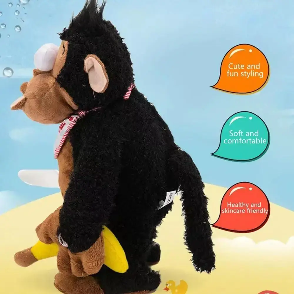 Pleurer gorille électrique mobile singe moelleux Collection singe magnétique jouets manger banane drôle garde nourriture voiture maison cadeau