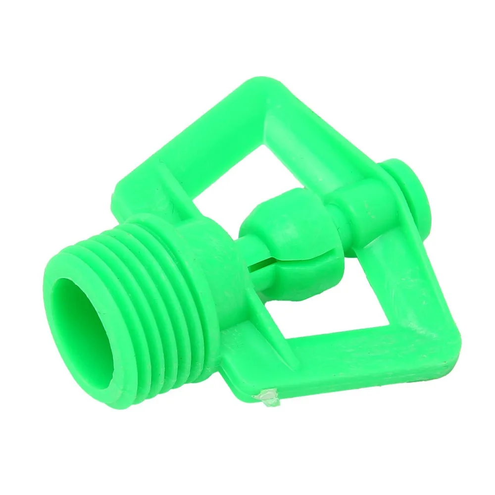 10PCS G1/2 Male Thread Rotating Sprinkler 360 Degree Easy To Install Irrigation Sprinkler Green Plastic Garden Sprinkler