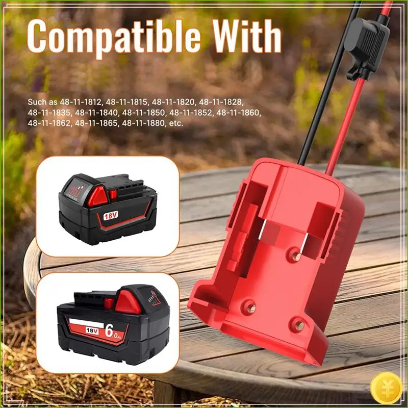 

Для Milwaukee M18 адаптер для батареи конвертер 18 В адаптер для батареи DIY комплект 12 AWG провод с предохранителем и разъемом
